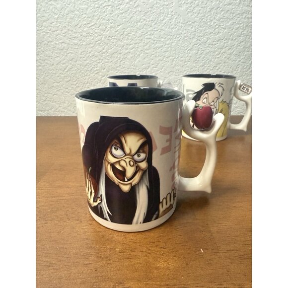 Walt Disney World RARE Disney Villain Mug With Charm Ursula Cruella x4